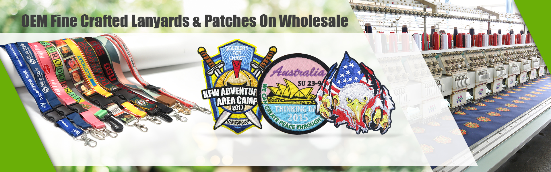 OEM fine crafted lanyards & patches on wholesale