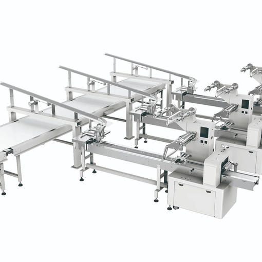 Packing machine with automatic feeding conveyor