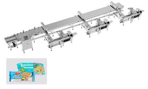 Automatic wafer packaging line