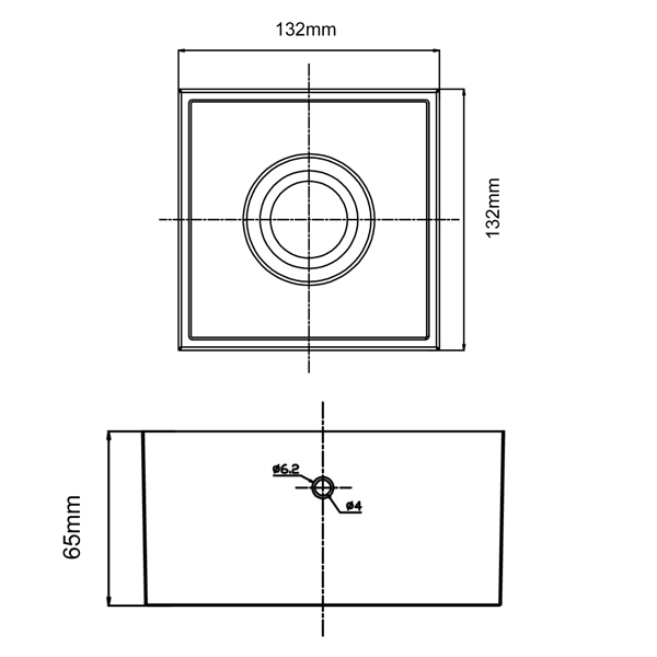 Square surface downlight.STM6284
