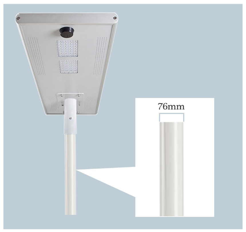 flat all in one solar street light with pole