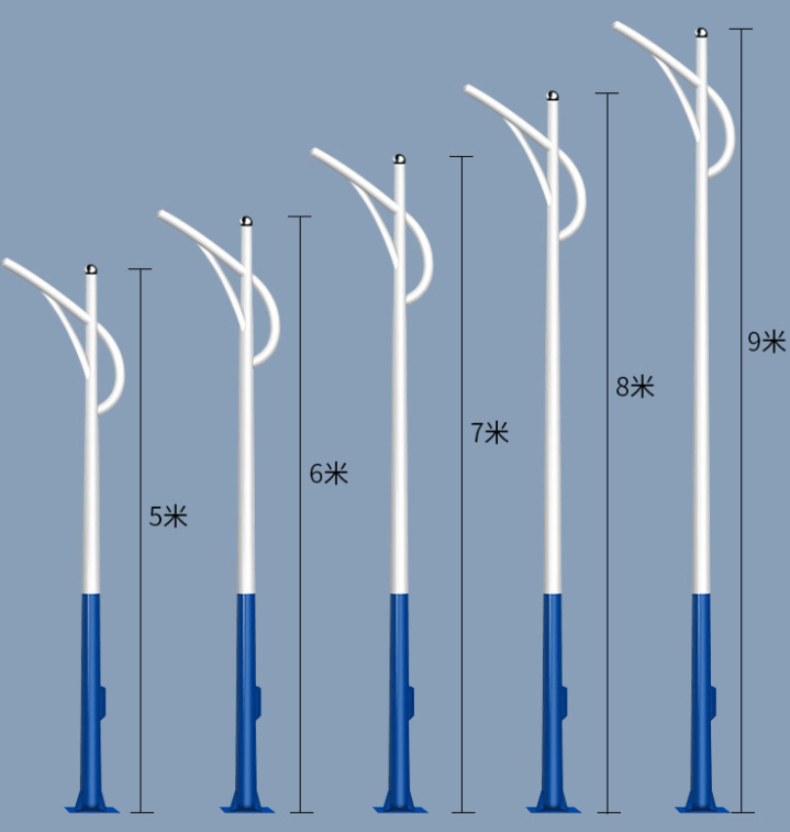 Dimension of solar light pole