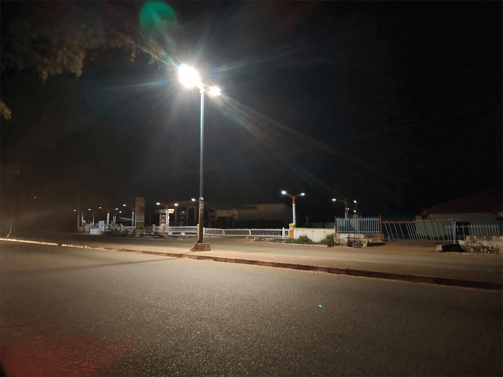 Solar Street Lighting System on the road