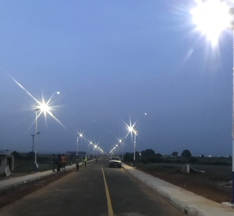 64W Solar Street Light Project in Liberia Africa