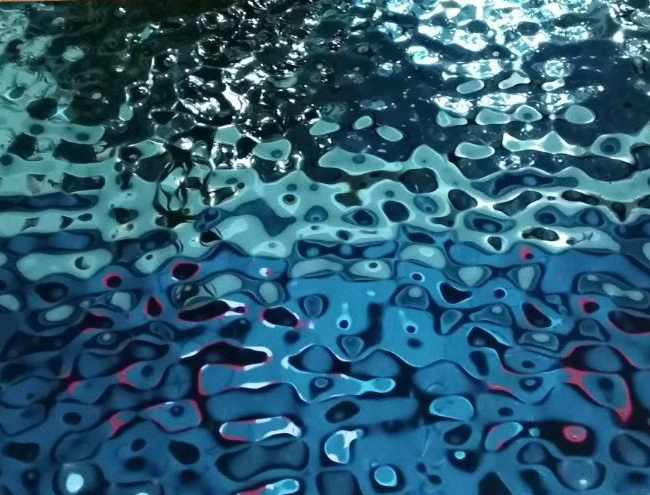   Blue Water Ripple Pattern Stainless Steel Sheet