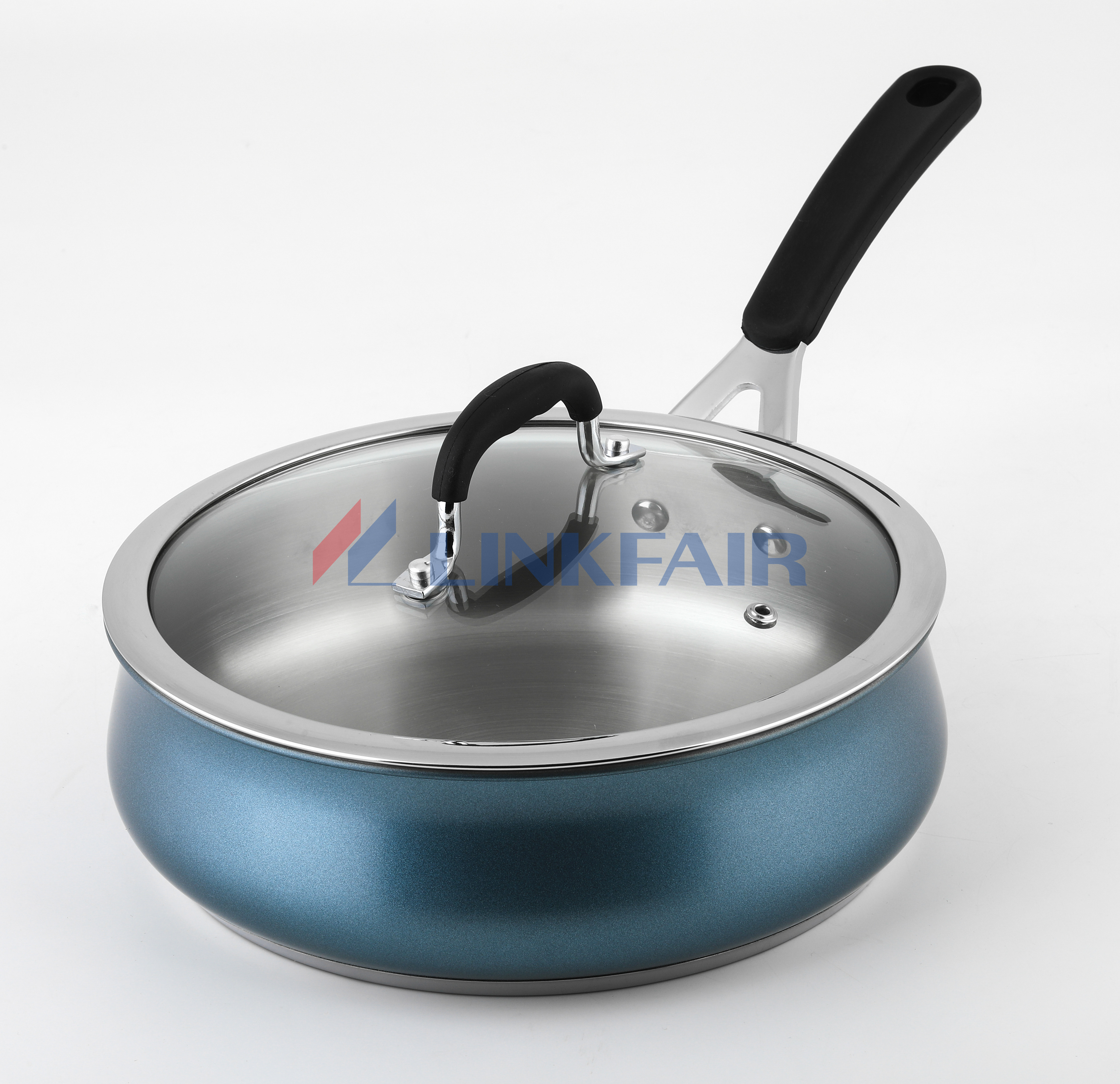 8-piece Stainless steel Pot and Pan Set with glass lid