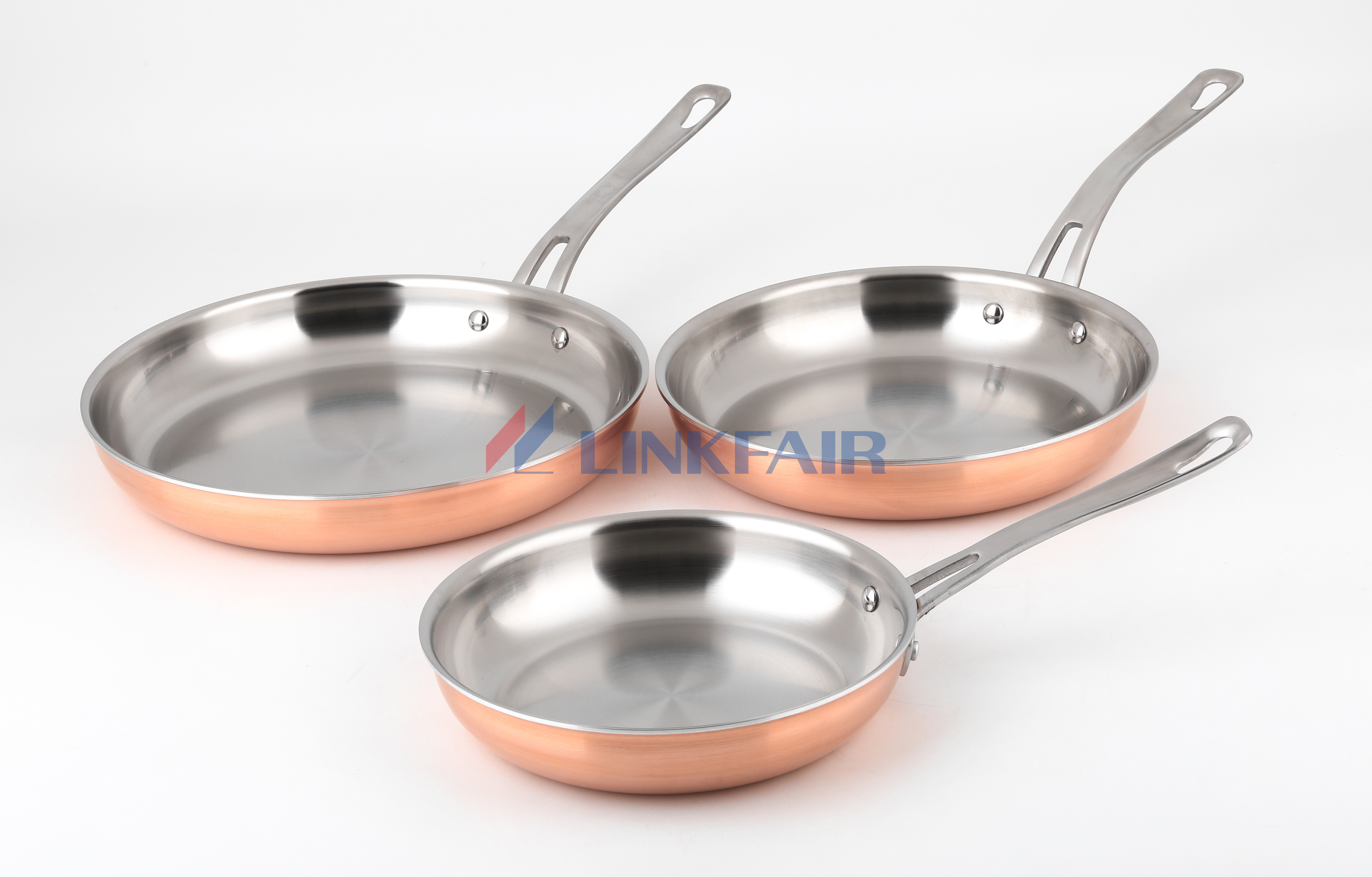 Tri-ply Copper Frying pan, Induction Ready