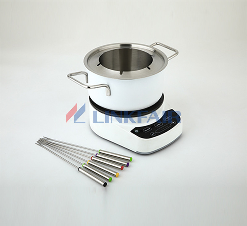 Stainless steel Electric Fondue set,  Mechanical temperature control 