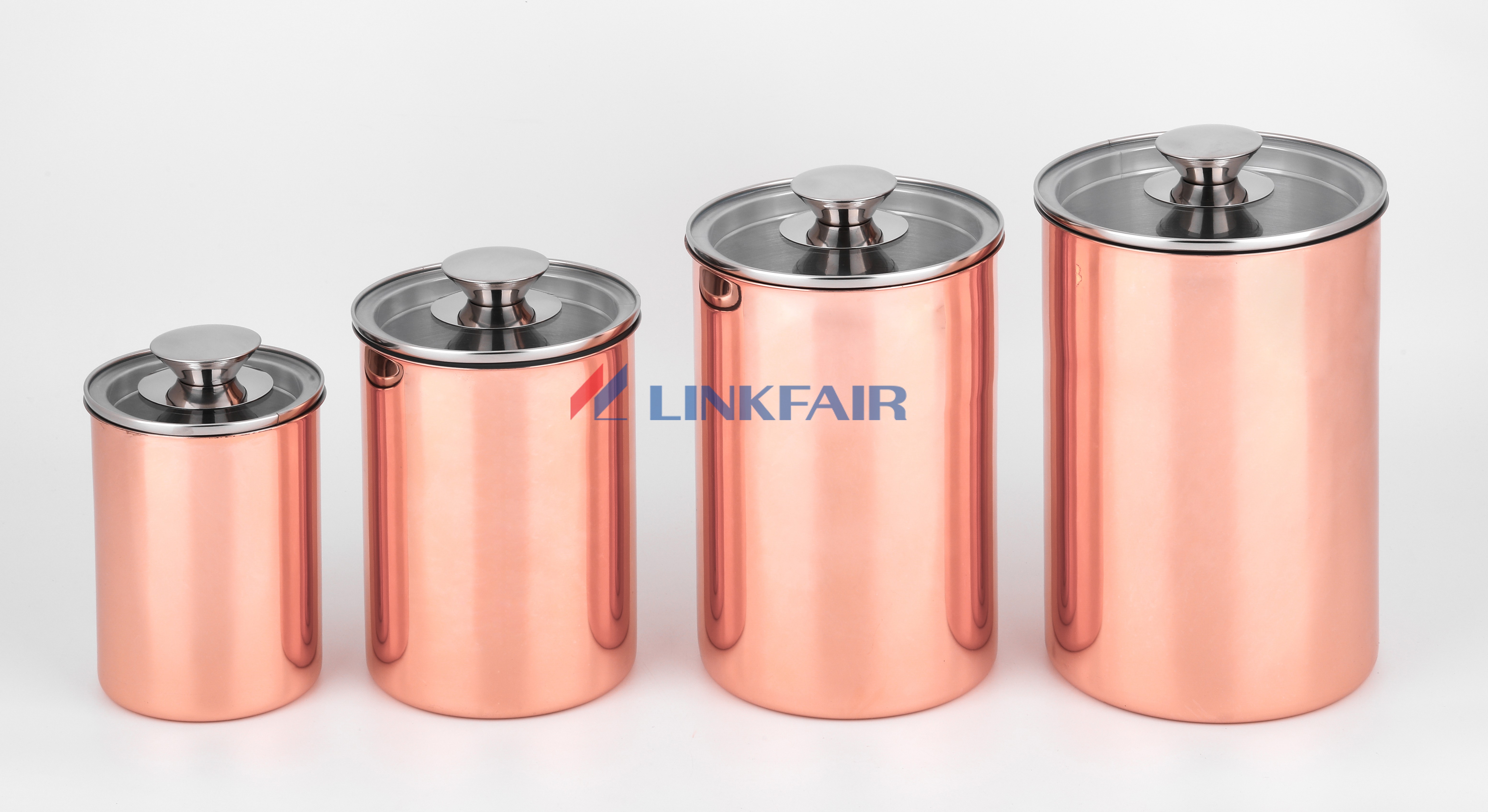 6-Piece Stainless Steel Canister Set