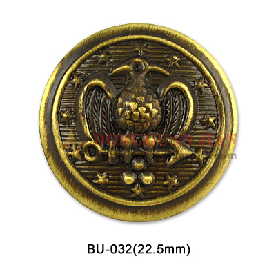 botões do exército bronze