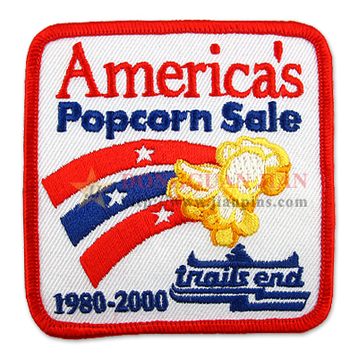 Patchs de vente de pop-corn en Amérique