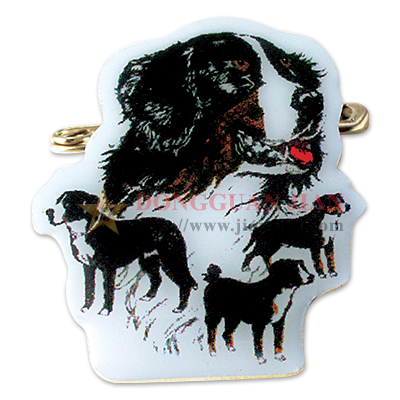 Chiens Offset Printed Pin