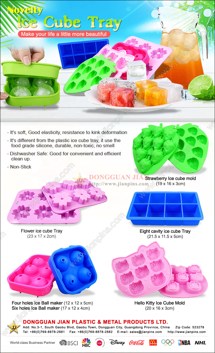 Bandejas de cubos de gelo de silicone ecológico