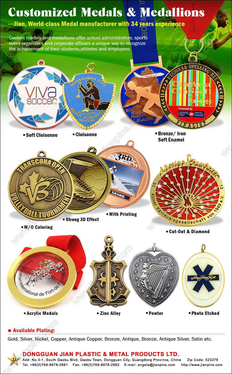 Siete cosas que tienes que saber antes de las medallas personalizadas