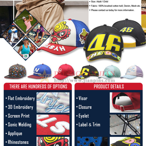 Sprzedaż hurtowa niestandardowych czapek baseballowych