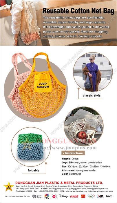 Wholesale Reusable Cotton Net Bag