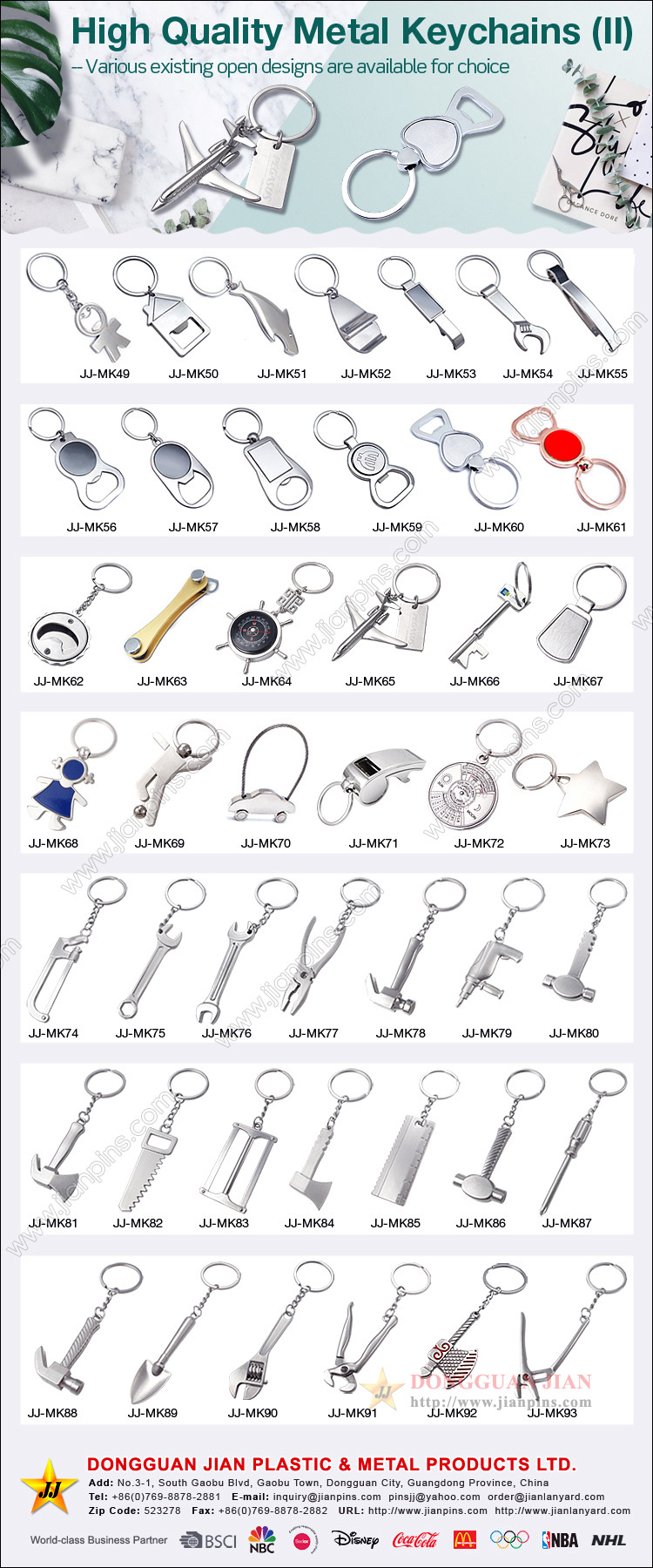 Metalliset avaimenperät