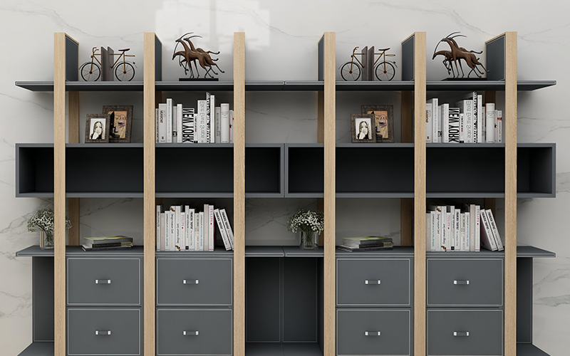 Darker High-grade grey bookcase