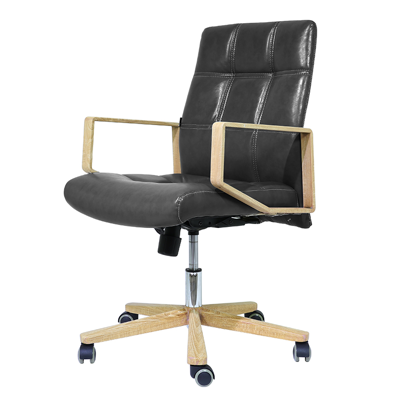 Nordic Design Leather Grey office chair