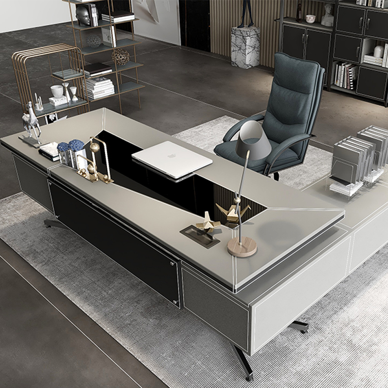 Leather Premium Grey Desk leather premium grey desk