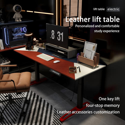 eletric lifting desk three color matching lift table