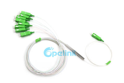 1X8 Fiber Splitter, 0.9mm SC/APC Mini Fiber Optic PLC Splitter