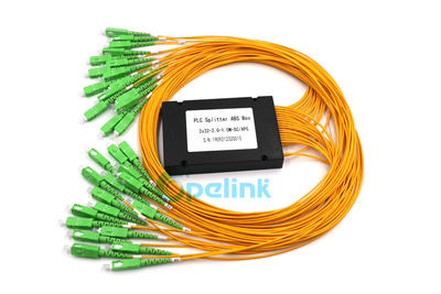 Fiber Optic PLC Splitter: 2x32 Custom Fiber Splitter, 2.0mm SC/APC, ABS BOX Package
