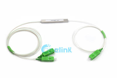 Mini Type PLC Splitter: 1x2 0.9mm SC/APC Mini Blockless Fiber Optic PLC Splitter
