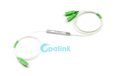 Mini Type PLC Splitter: 1x2 0.9mm SC/APC Mini Blockless Fiber Optic PLC Splitter