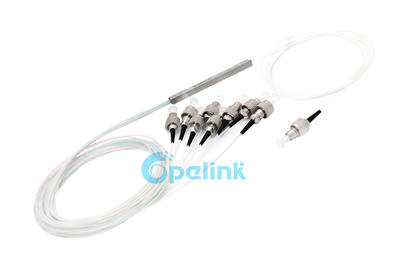 1x8 PLC Splitter Mini Module, 0.9mm FC/PC Blockless Fiber Optic Splitter