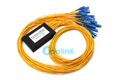 1x32 PLC Fiber Splitter,  2.0mm SC/PC ABS BOX Fiber Optic PLC Splitter For FTTH