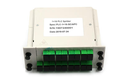 1x16 Cassette PLC Splitter, Plug-in Type SC/APC Fiber Splitter