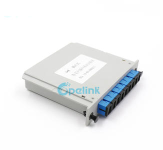 1x8 LGX PLC Fiber Splitter, Cassette SC/PC Fiber Optic PLC Splitter