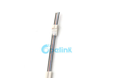 FTTH Drop cable: 1/2/4cores FTTH Bow-Type Metal Strength Member Drop Fiber Cable GJXH, White sheath