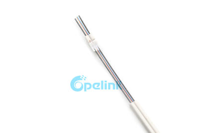 FTTH Drop cable: 1/2/4cores FTTH Bow-Type Metal Strength Member Drop Fiber Cable GJXH, White sheath