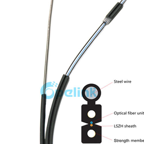 FTTH Drop Fiber Cable: 1-4 fiber cores GJYXCH FTTH fiber Cable, Self-supporting Bow-type Drop Optical Cable GJYXFCH