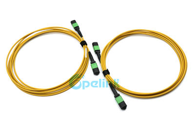 12 Fibers MPO Trunk Cable: MPO/MTP OS2 Singlemode Fiber Optic PatchCord, Singlemode LSZH, Yellow