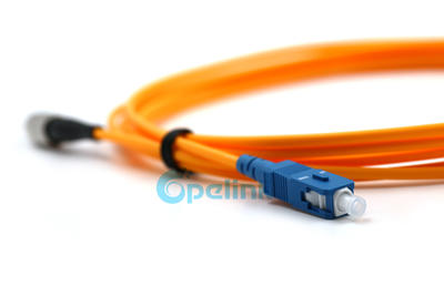 Fiber Jumper: SC-FC Fiber Optic Patchcord, 9/125um Singlemode, Simplex, 3mm Cable, LSZH/PVC Yellow