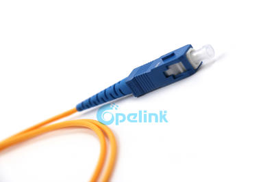 Fiber Patchcord: LC-SC Fiber Optic Patchcord, 9/125um Singlemode, Simplex, 2mm Cable, LSZH/PVC Yellow