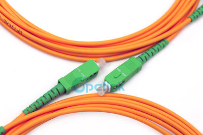 Fiber Optic Patch cable: SC/APC-SC/APC Fiber Optic Patch cord, 9/125um Singlemode, Simplex, 3mm Cable, LSZH/PVC Yellow