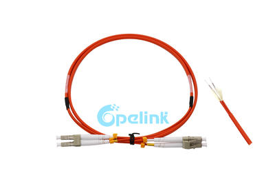 Armored Fiber patch cable: LC - LC Fiber Optic PatchCord, 50/125um Multimode, Duplex, 2mm Cable, LSZH Orange