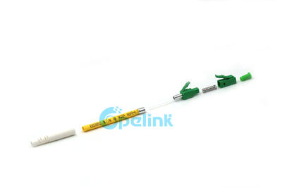 Optical Fiber Connector: LC/APC SingleMode 9/125 Simplex Fiber Optic Connector, 2.0mm Boot, Color Green 