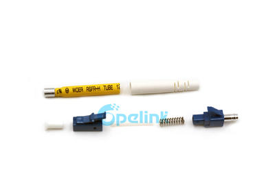 Fiber Optic Connector, LC/UPC SingleMode 9/125 Simplex Fiber Connector, 2.0mm Boot, Color Blue 