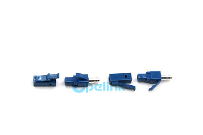 Fiber Optic Connector, LC/UPC SingleMode 9/125 Simplex Fiber Connector, 2.0mm Boot, Color Blue 