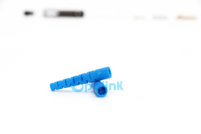 Fiber Optic Connector, MU/UPC SingleMode 9/125 Simplex Fiber Connector, 2.0mm Boot, Color Blue 