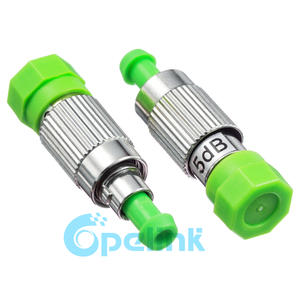 Optical Fixed Attenuator: FC/APC Plug-in Fiber Optic Attenuator, Male-Female, Singlemode