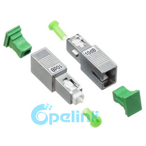 SC/APC Plug-in Fixed Optical Attenuator, 1310&1550nm Singlemode Male-Female Fiber Optic Attenuator