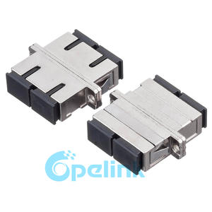 SC/UPC-SC/UPC Fiber Adapter, metal housing, singlemode Duplex Optical Fiber Adaptor, flanged type