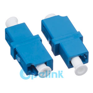 LC/UPC to LC/UPC Fiber Optic Adaptor, plastic housing, Singlemode Simplex Fiber Adapter, blue