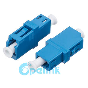 LC/UPC to LC/UPC Fiber Optic Adaptor, plastic housing, Singlemode Simplex Fiber Adapter, blue